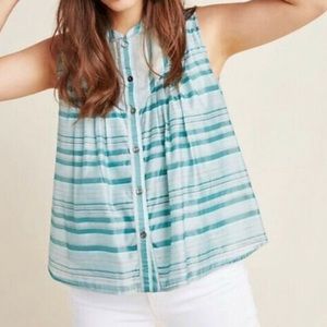 Anthropologie Current Air Stripped Sleeveless Top